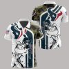 NFL Houston Texans White Blue Camo Polo Shirt