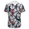 NFL Houston Texans White Red Parrot Hawaiian Shirt