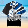 NFL Indianapolis Colts Black Blue Helmet Hawaiian Shirt