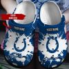 NFL Indianapolis Colts Custom Name Blue White Crocs