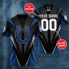 NFL Indianapolis Colts Custom Name Number Black Blue T-Shirt