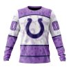NFL Indianapolis Colts Custom Name Number Fight Cancer Sweatshirt