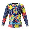 NFL Indianapolis Colts Custom Name Number Puzzle Autism Awareness Sweatshirt