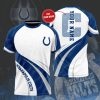 NFL Indianapolis Colts Custom Name White Blue T-Shirt
