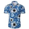 NFL Indianapolis Colts Flower Blue Hawaiian Shirt