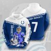 NFL Indianapolis Colts Jacoby Brissett Blue White Pullover Hoodie