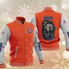 NFL Indianapolis Colts Orange Skull Baseball Jacket
