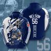 NFL Indianapolis Colts Quenton Nelson Blue White Stripes Pullover Hoodie