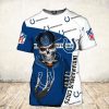 NFL Indianapolis Colts Skull Blue White T-Shirt