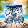 NFL Indianapolis Colts Tropical Flower Men Beach Shorts