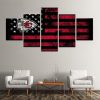 NFL Kansas City Chiefs American Flag 5 Panel Canvas