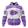 NFL Kansas City Chiefs Custom Name Number Fight Cancer Zip Up Hoodie