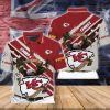 NFL Kansas City Chiefs Custom Name Red Cream Polo Shirt