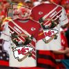 NFL Kansas City Chiefs Custom Name Red Cream T-Shirt