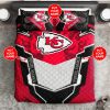 NFL Kansas City Chiefs Custom Name Red Grey Bedding Set