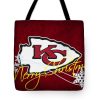 NFL Kansas City Chiefs Merry Christmas Tote Bag