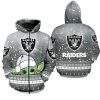 NFL Las Vegas Raiders Baby Yoda Christmas Zip Up Hoodie