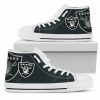 NFL Las Vegas Raiders Black High Top Shoes V2