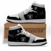 NFL Las Vegas Raiders Black Silver Air Jordan 1 High Sneakers V2