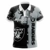 NFL Las Vegas Raiders Black Silver Polo Shirt