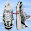 NFL Las Vegas Raiders Custom Name Silver Black Yeezy Boost Sneakers