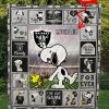 NFL Las Vegas Raiders Custom Name Snoopy Quilt Blanket