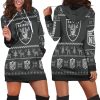 NFL Las Vegas Raiders Holiday Women Hoodie Dress