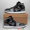 NFL Las Vegas Raiders Silver Black Air Jordan 1 High Sneakers