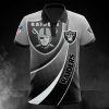 NFL Las Vegas Raiders Silver Polo Shirt