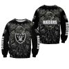NFL Las Vegas Raiders Silver Rose Black Sweatshirt
