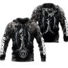 NFL Las Vegas Raiders Skull Smoke Zip Up Hoodie
