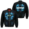 NFL Los Angeles Chargers Black Blue Skull Bomber Jacket V10