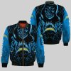 NFL Los Angeles Chargers Blue Black Skull Bomber Jacket V17