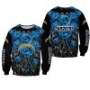 NFL Los Angeles Chargers Blue Rose Black Sweatshirt