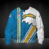 NFL Los Angeles Chargers Blue White Bomber Jacket