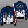 NFL Los Angeles Chargers Blue White Bomber Jacket V4
