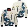 NFL Los Angeles Chargers Creamy Blue Skull Bomber Jacket
