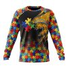 NFL Los Angeles Chargers Custom Name Number Autism Awareness Design Sweatshirt