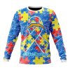 NFL Los Angeles Chargers Custom Name Number Puzzle Autism Awareness Sweatshirt