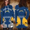 NFL Los Angeles Chargers Dark Blue Women Hoodie Dress
