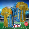 NFL Los Angeles Chargers Gold Blue Baseball Jersey V2