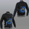 NFL Los Angeles Chargers Gold Blue Skull Baseball Jacket