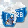 NFL Los Angeles Chargers Melvin Gordon Powder Blue White Pullover Hoodie