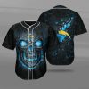 NFL Los Angeles Chargers Skull Black Baseball Jersey