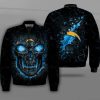 NFL Los Angeles Chargers Skull Black Bomber Jacket
