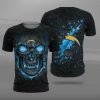 NFL Los Angeles Chargers Skull Black T-Shirt