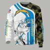NFL Los Angeles Chargers White Blue Camo Sweatshirt