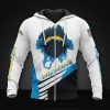 NFL Los Angeles Chargers White Blue Zip Up Hoodie
