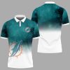 NFL Miami Dolphins Aqua White Polo Shirt
