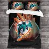 NFL Miami Dolphins Black Orange Bedding Set